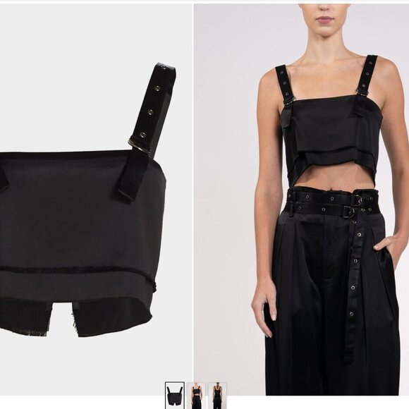 NONchalant Label Freya Crop Top in Black Non Chalant Size Small - Picture 3 of 14